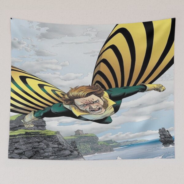 Item preview, Superhero with Sonic Powers - Epic Illustration designed and sold by MosaicMagic.