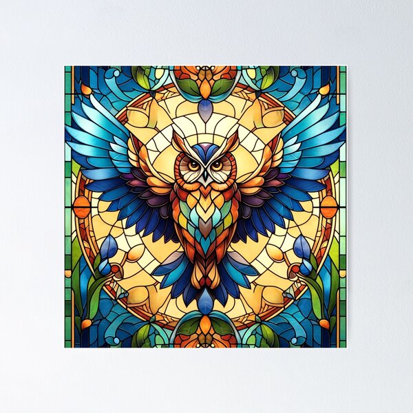 Item preview, Stained-Glass Owl designed and sold by grassshopper.