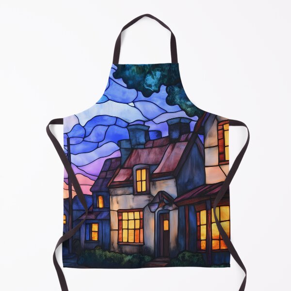 Item preview, Stained Glass of Quaint Village Street designed and sold by Cozirlax.