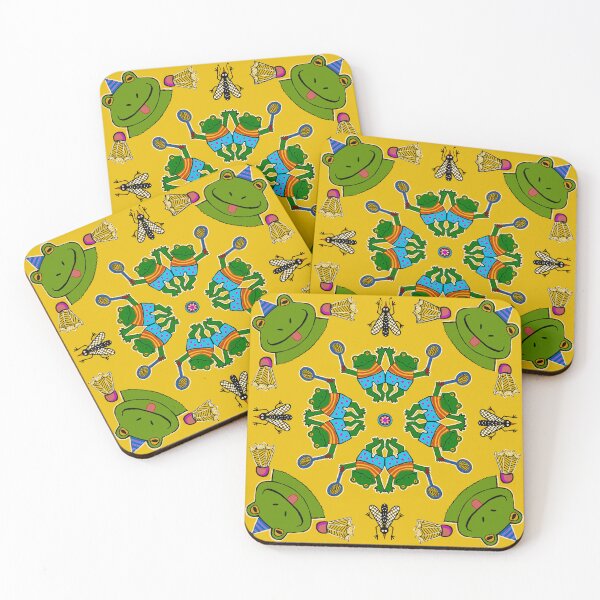 Item preview, Frogs play badminton designed and sold by Joslin Fields.