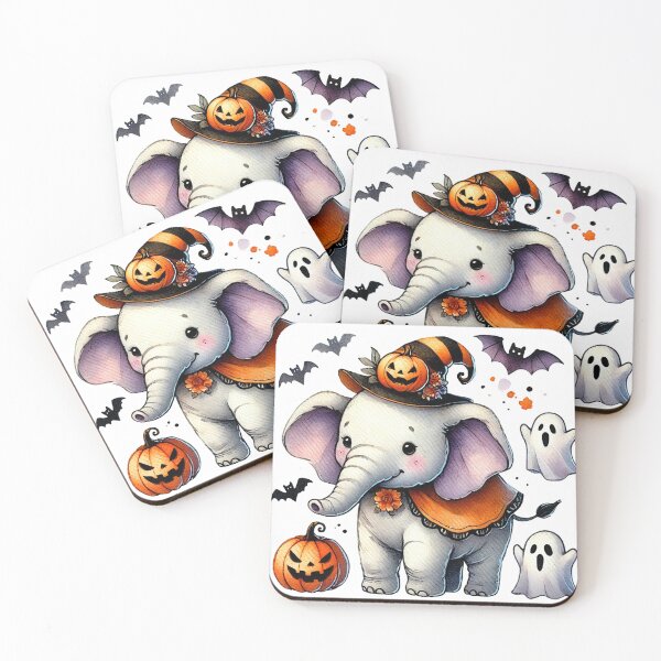 Item preview, Haunted Elephant in Halloween Watercolor Magic designed and sold by prkpuriku.