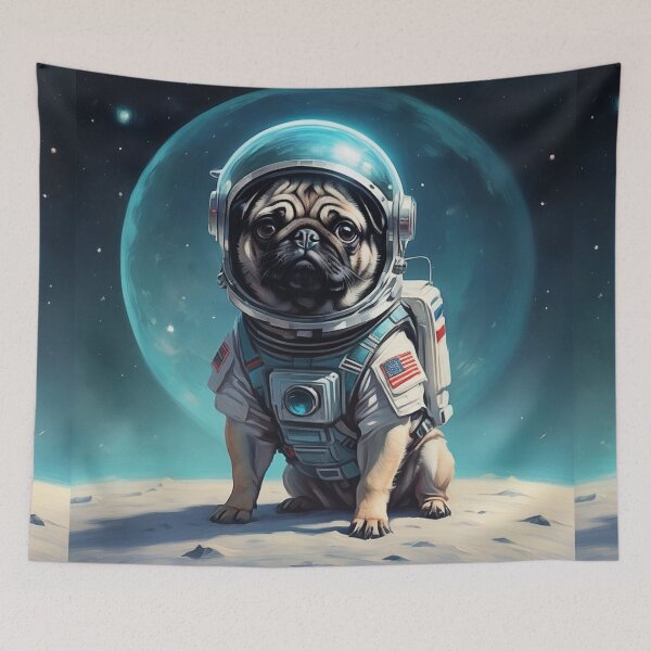 Item preview, Cosmic Pug Voyager - Space Explorer Art designed and sold by Vin  Zzep.