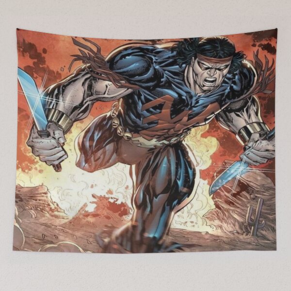 Item preview, Illustration of Indomitable Warrior in Action - Comic Art designed and sold by MosaicMagic.