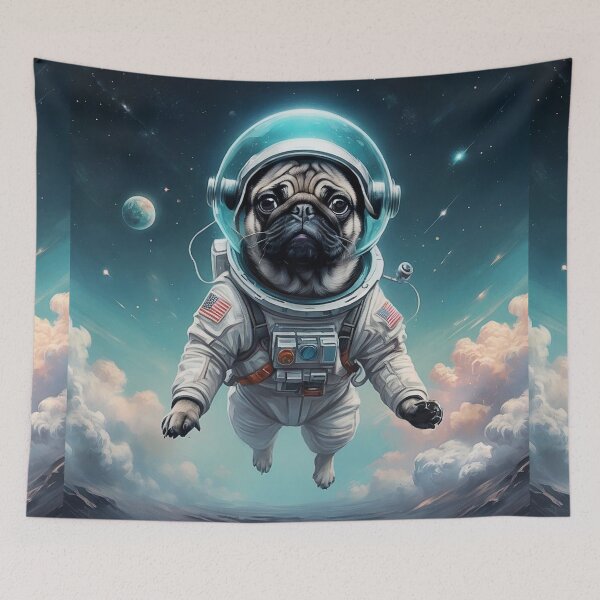 Item preview, Cosmic Pug Voyager - Space Explorer Art designed and sold by Vin  Zzep.
