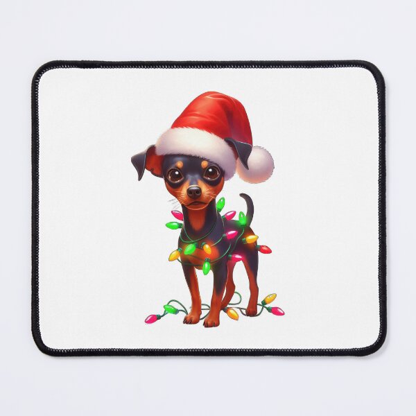 Item preview, Miniature Pinscher Dog Christmas designed and sold by doodIllustrate.