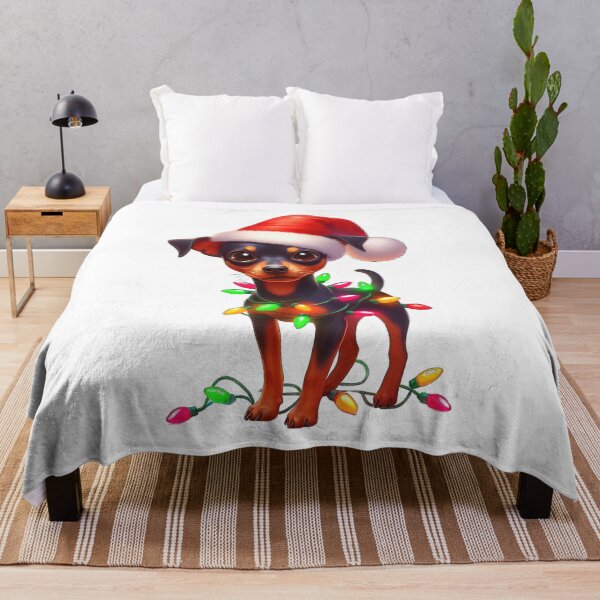 Item preview, Miniature Pinscher Dog Christmas designed and sold by doodIllustrate.