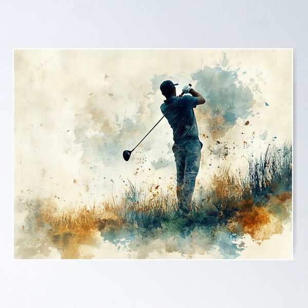 Final Stage Golf Watercolor Painting newest