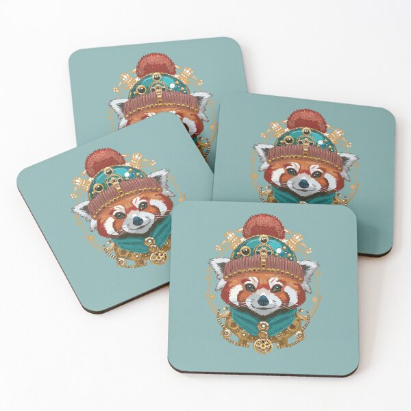 Item preview, Steampunk Aesthetic Red Panda In A Beanie designed and sold by CosioInc.