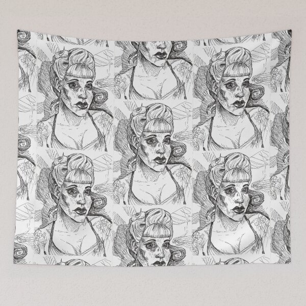 Item preview, Hot rockabilly woman in a halter top. designed and sold by ElspethMcArtist.