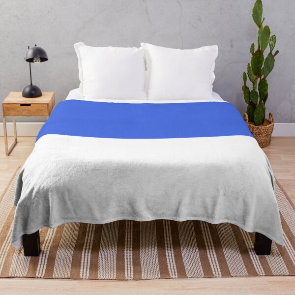 Item preview, Horizontal Halves - White and Royal Blue designed and sold by JustPatterns2.
