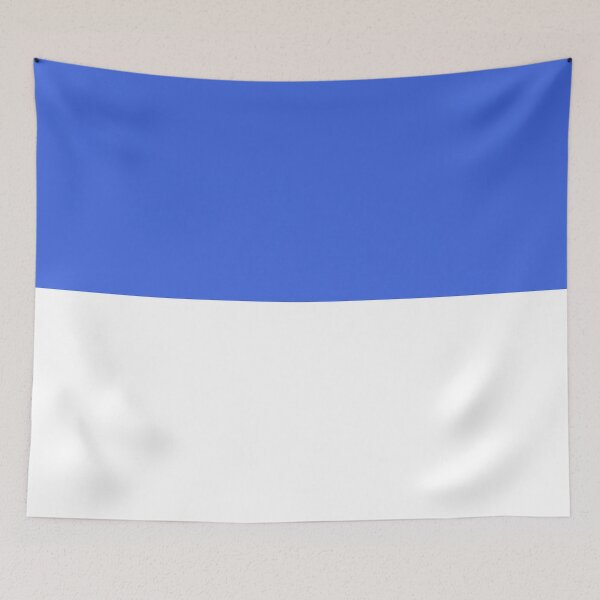 Item preview, Horizontal Halves - White and Royal Blue designed and sold by JustPatterns2.