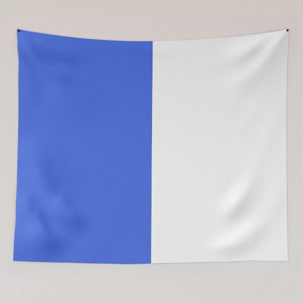 Item preview, Vertical Halves - White and Royal Blue designed and sold by JustPatterns2.