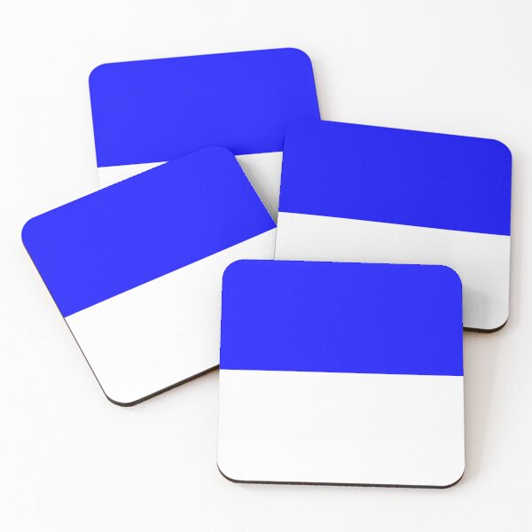 Item preview, Horizontal Halves - White and Blue designed and sold by JustPatterns2.