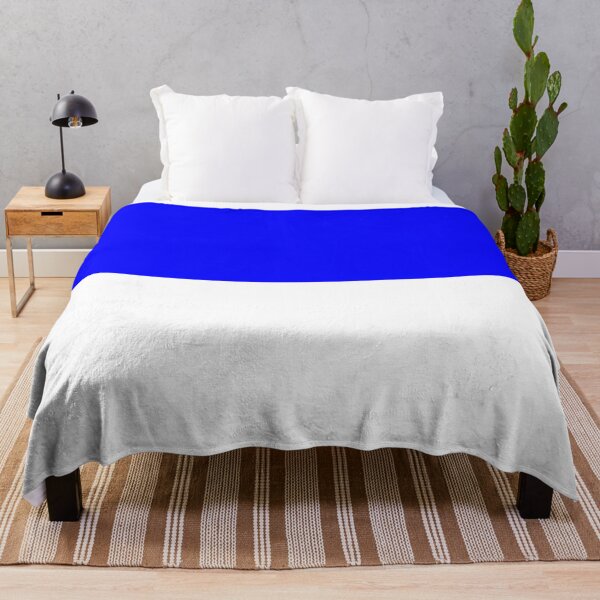 Item preview, Horizontal Halves - White and Blue designed and sold by JustPatterns2.