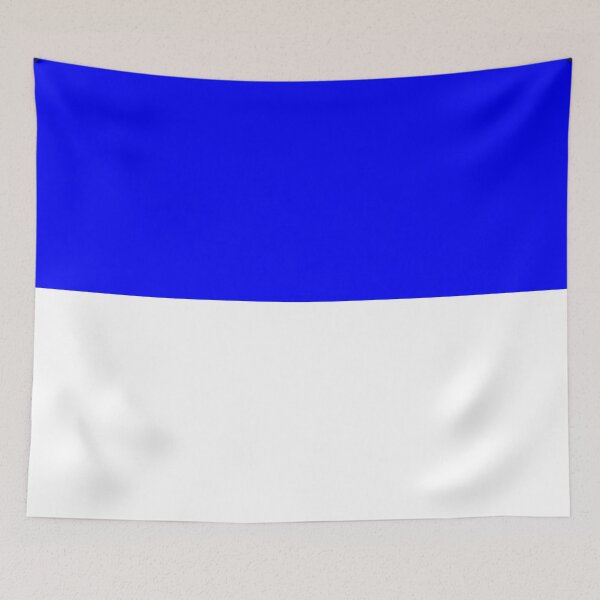 Item preview, Horizontal Halves - White and Blue designed and sold by JustPatterns2.