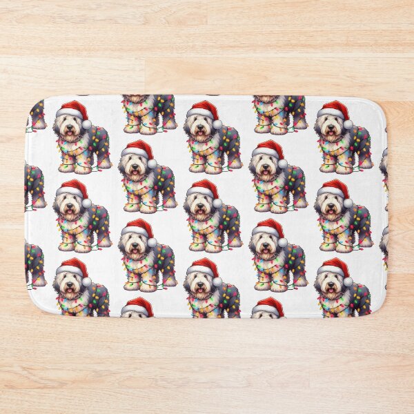 Item preview, Old English Sheepdog Christmas designed and sold by doodIllustrate.