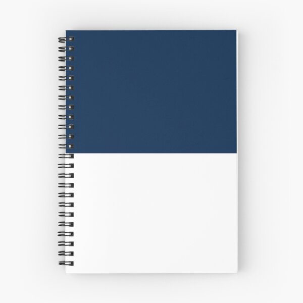 Item preview, Horizontal Halves - White and Oxford Blue designed and sold by JustPatterns2.