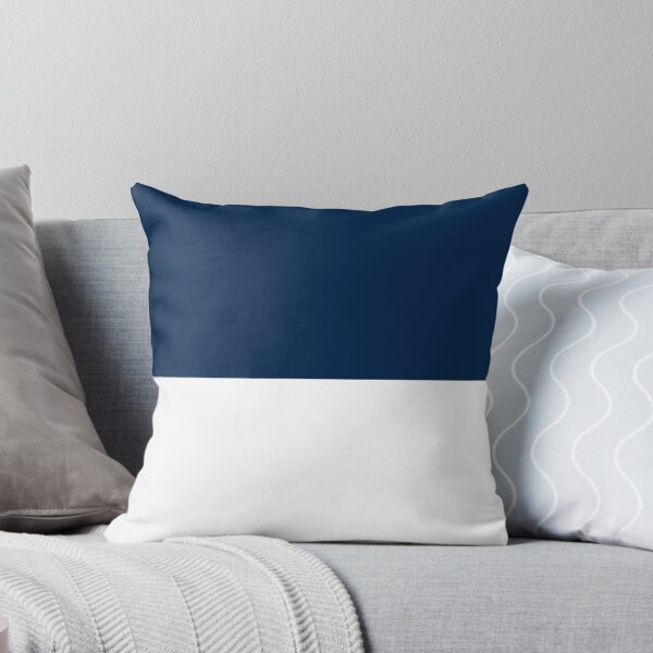 Item preview, Horizontal Halves - White and Oxford Blue designed and sold by JustPatterns2.