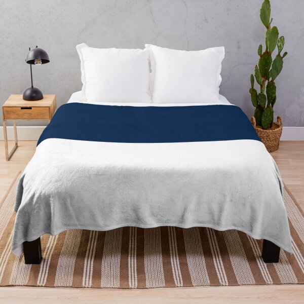 Item preview, Horizontal Halves - White and Oxford Blue designed and sold by JustPatterns2.