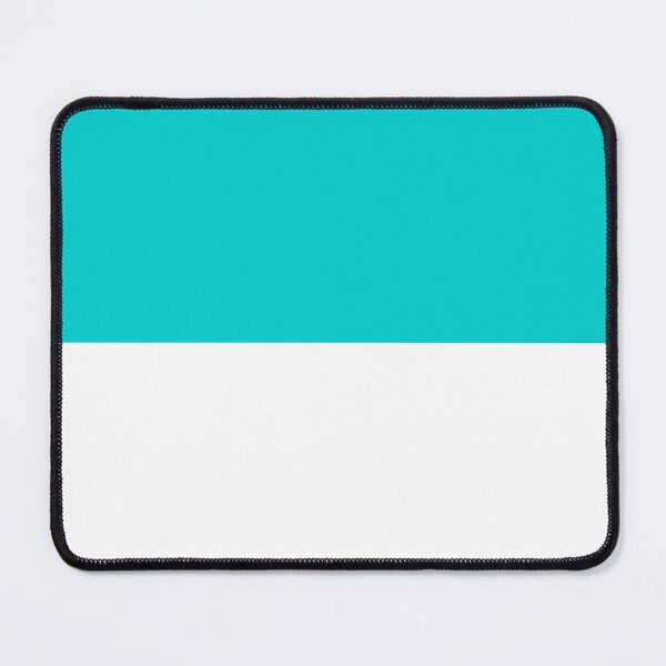 Item preview, Horizontal Halves - White and Cyan designed and sold by JustPatterns2.