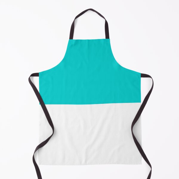 Item preview, Horizontal Halves - White and Cyan designed and sold by JustPatterns2.