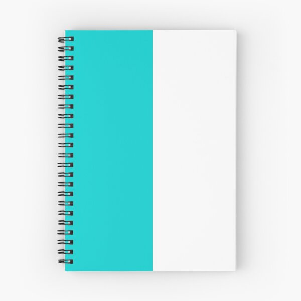 Item preview, Vertical Halves - White and Cyan designed and sold by JustPatterns2.