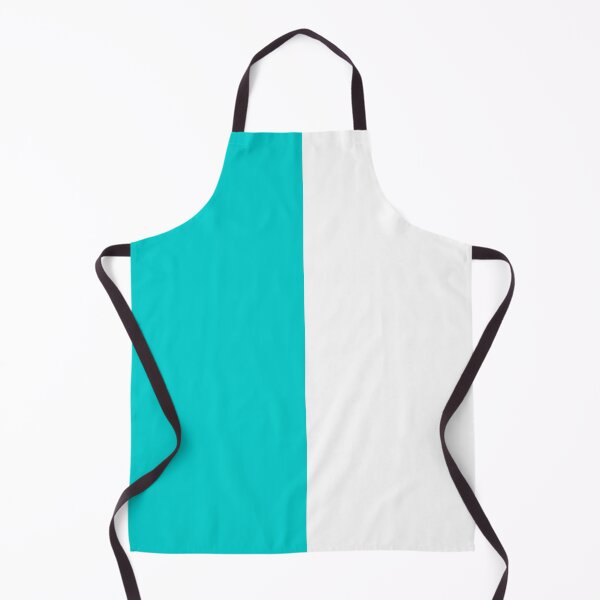 Item preview, Vertical Halves - White and Cyan designed and sold by JustPatterns2.