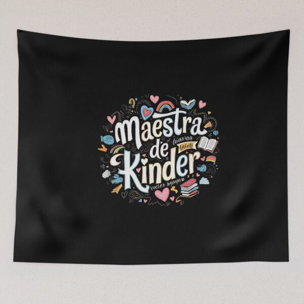 Item preview, Kindergarten Teacher - “Maestra de Kinder” Hand-Drawn Design designed and sold by love3617.