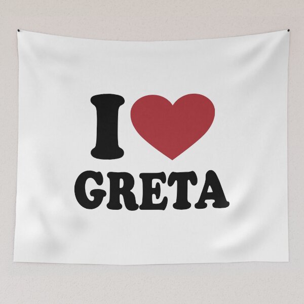 Item preview, I LOVE GRETA. BLACK DESIGN designed and sold by Rejiboustarts.