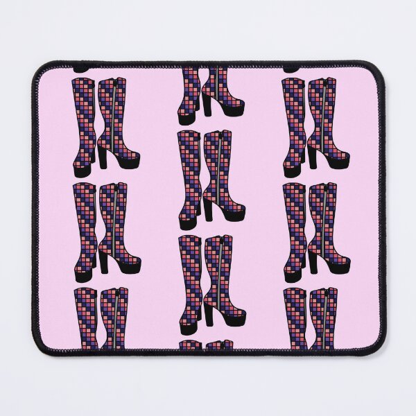 Item preview, Retro Boots with Checkered Pattern Purple and Pink designed and sold by MrsCreative1.