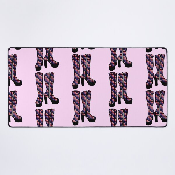Item preview, Retro Boots with Checkered Pattern Purple and Pink designed and sold by MrsCreative1.
