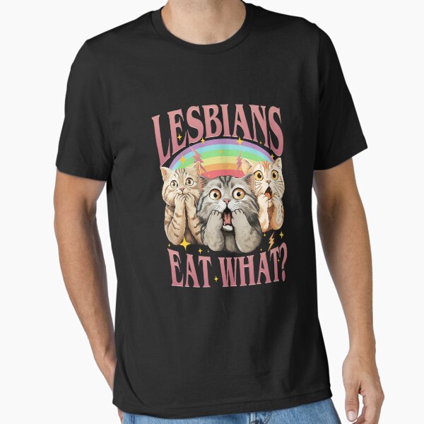 Artikel-Vorschau von Retro LGBT Eat What Cat Lesbenstolz Monat Gleichberechtigung, designt und verkauft von Lunaralchemy.