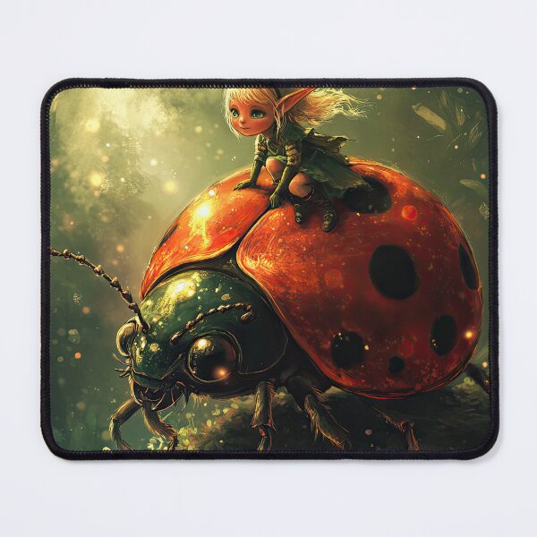 Item preview, Fairy sat on top of a lady bird Lady bug designed and sold by thewandswant.