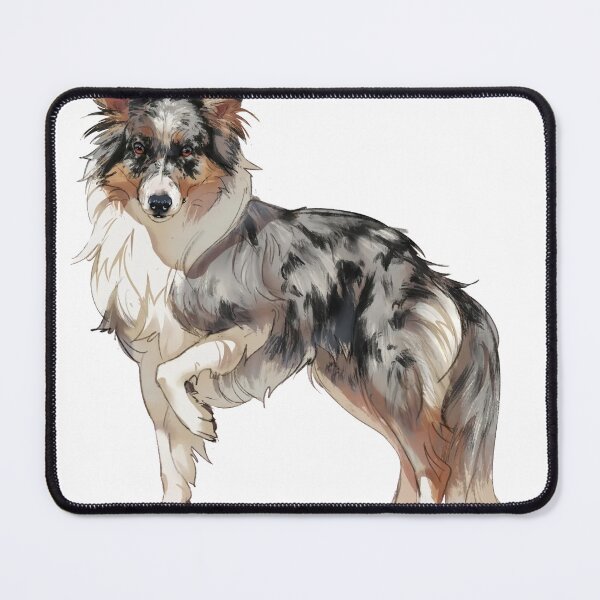 Item preview, Illustration of a Beautiful Australian Shepherd Dog designed and sold by telmunk relimsa.
