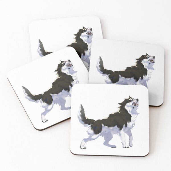 Item preview, Fierce Black And White Wolf In Dynamic Pose designed and sold by telmunk relimsa.