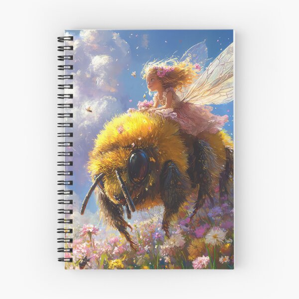 Item preview, Fairy sat on Flying Bee. Fantasy art designed and sold by thewandswant.