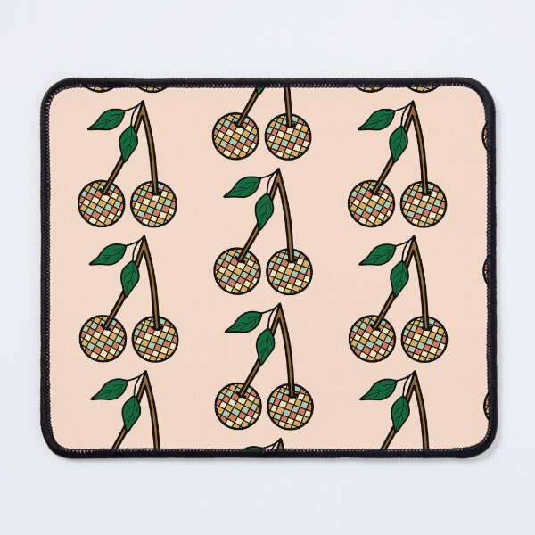 Item preview, Retro Cherries with Checkered Pattern Orange and Green designed and sold by MrsCreative1.