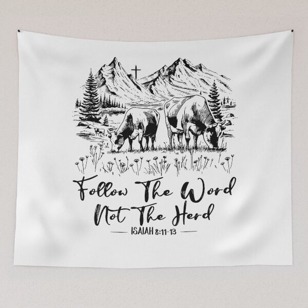 Item preview, Funny Retro Follow The Word Not The Herd designed and sold by Greenbacks.