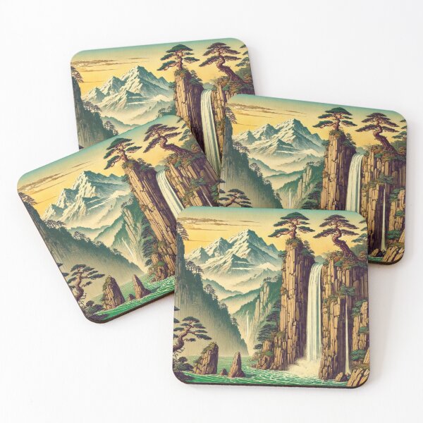 Item preview, Climbing Towards Gehy - A Contemporary Ukiyo-e Nature Landscape designed and sold by Kijiermono.
