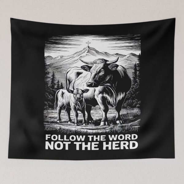 Item preview, Inspirational Apparel Follow the Word Not the Herd designed and sold by Greenbacks.