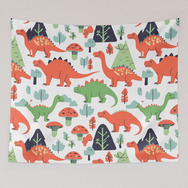 Item preview, Dino Mushroom and Forest. designed and sold by DotisDreams.