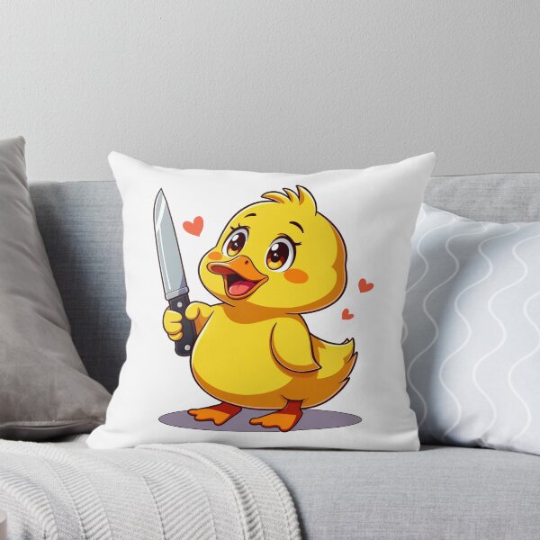 Item preview, Funny and Cute Anime Duck With Knife designed and sold by ThreeftlyPicks.
