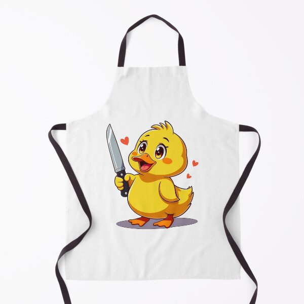 Item preview, Funny and Cute Anime Duck With Knife designed and sold by ThreeftlyPicks.