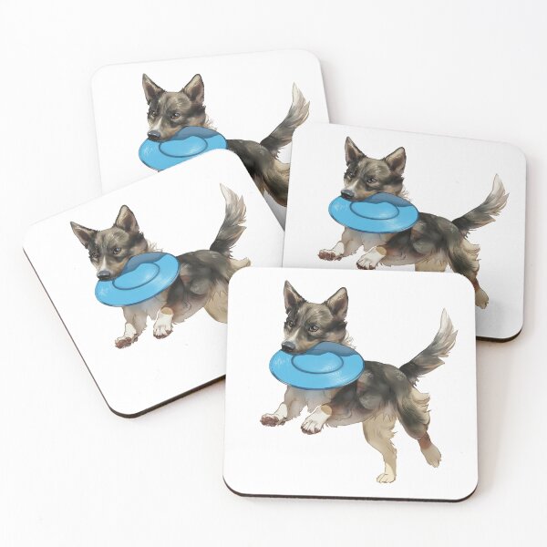 Item preview, Playful Dog Catching Blue Frisbee in Mid-Air Animation designed and sold by telmunk relimsa.