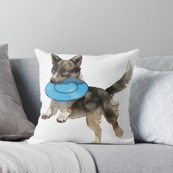 Item preview, Playful Dog Catching Blue Frisbee in Mid-Air Animation designed and sold by telmunk relimsa.