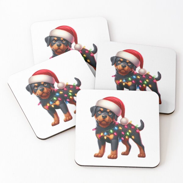 Item preview, Rottweiler Dog Christmas designed and sold by doodIllustrate.