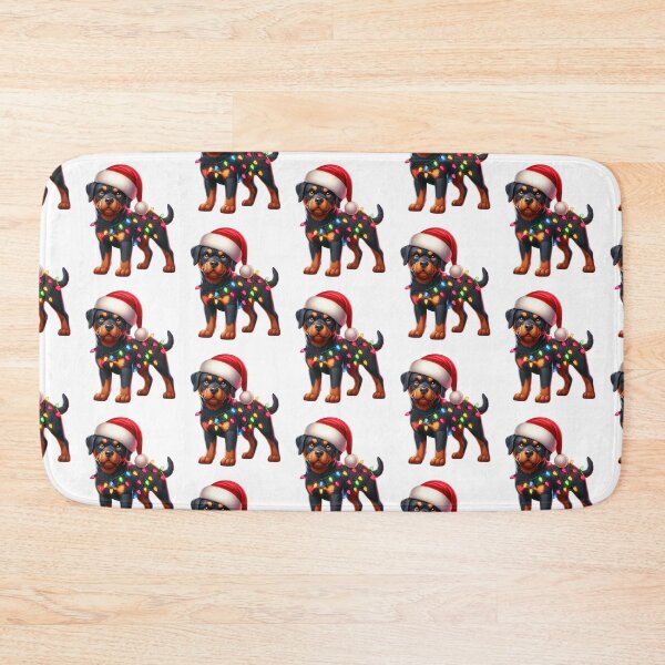 Item preview, Rottweiler Dog Christmas designed and sold by doodIllustrate.