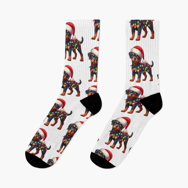 Item preview, Rottweiler Dog Christmas designed and sold by doodIllustrate.