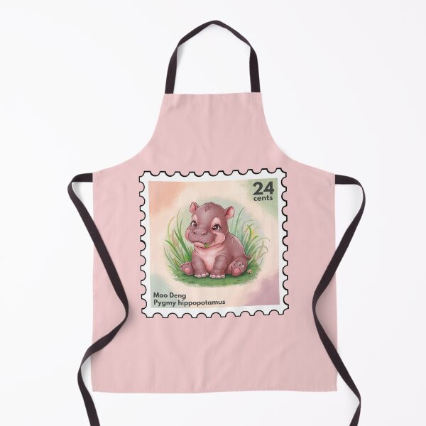 Item preview, Moo Deng (Pygmy hippopotamus) Stamp designed and sold by RabbitK.
