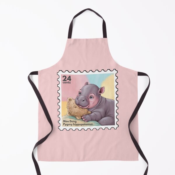 Item preview, Moo Deng (Pygmy hippopotamus) Stamp designed and sold by RabbitK.